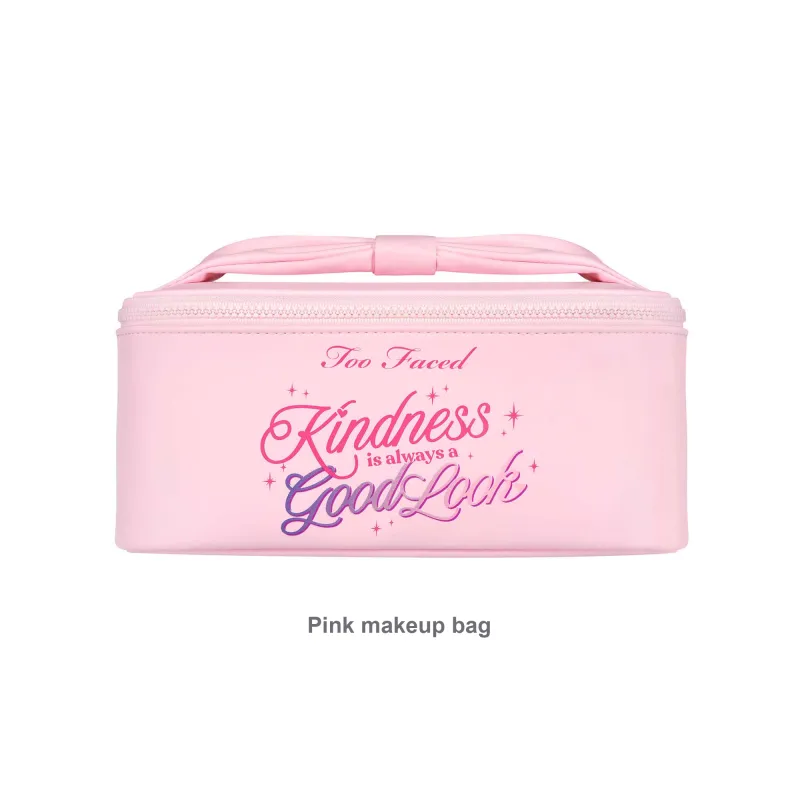 Too Faced Pink Minimalist Style Cosmetics Storage Bags Portable-1
