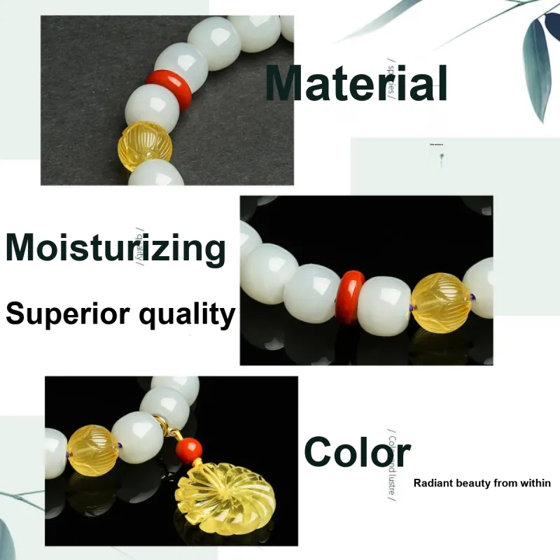 Oriental Jade Hetian Jade Bracelets Pale Greenish White Jade Women's-1