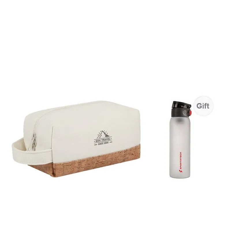 GOX Canvas Sports Single Layer Canvas Bag Toiletry Bag Unisex Ecru Khaki Gray Orange-18