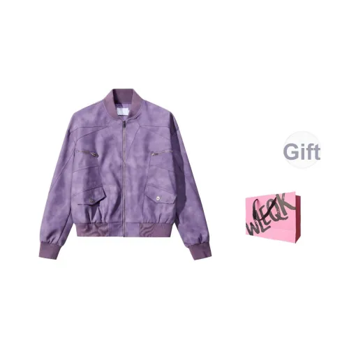 WLEQK Фиолетовый Женские Куртки