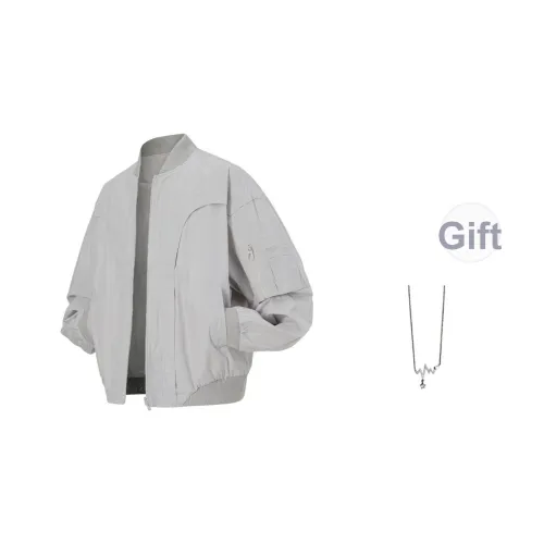 TLXT Серый (В комплекте с ожерельем) Женские Куртки