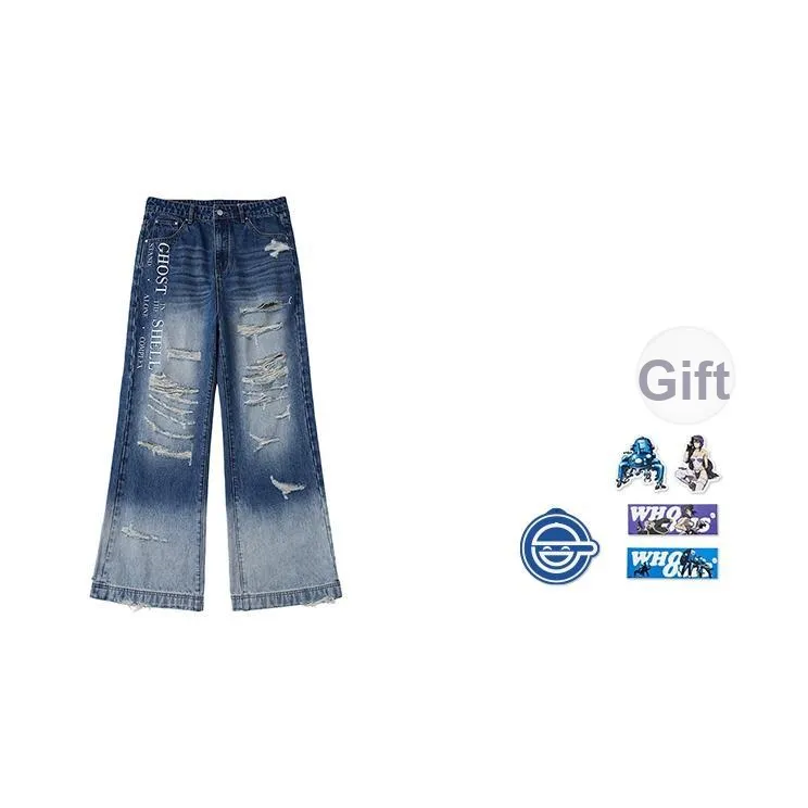 WHOOSIS X Ghost in The Shell, Collaboration Унисекс Джинсы