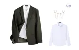Gray (Comes with White Shirt+Brooch)