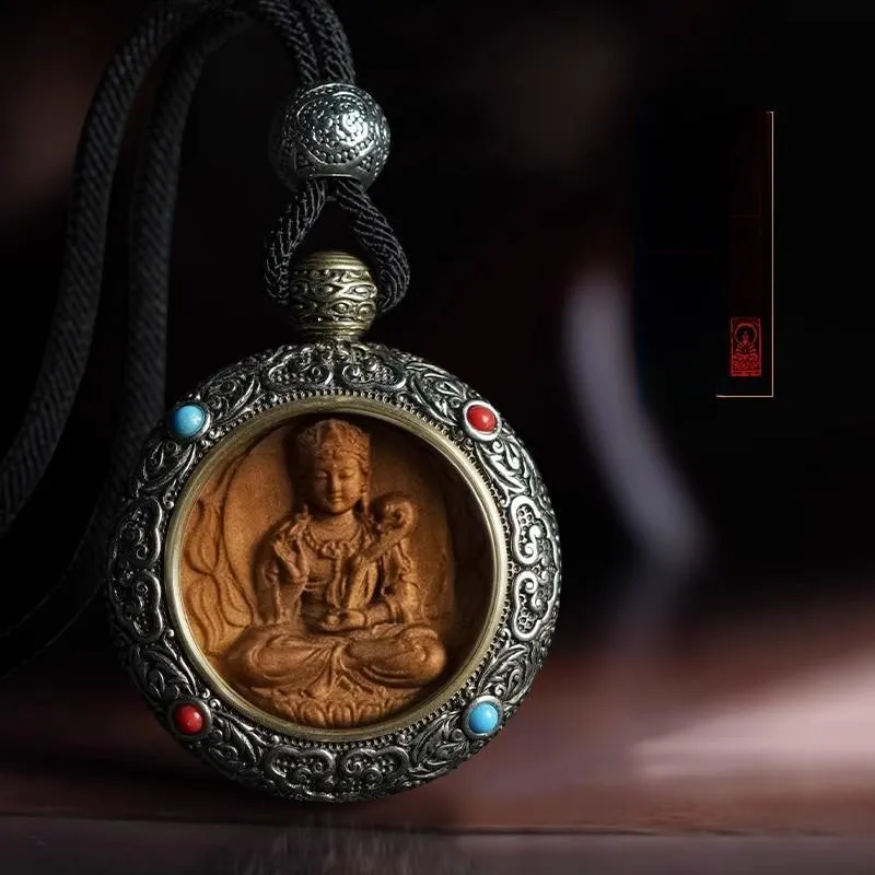 DALONG Old Mountain Sandalwood Pendants Unisex-12