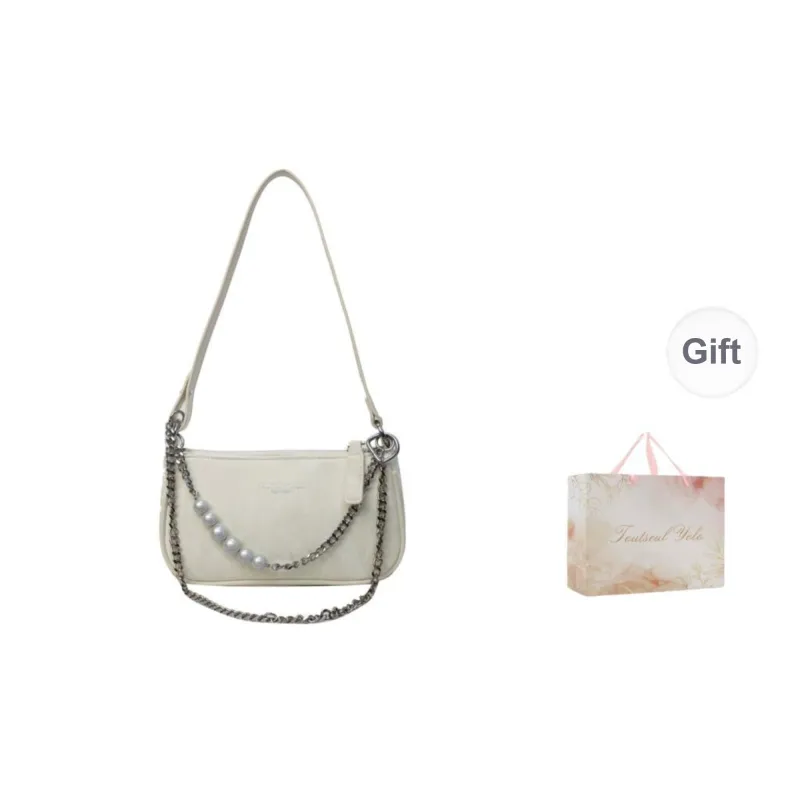 TOUTSEUL YOLO PU Shoulder Bag Women's Ecru/Silver/Black/Pink-1