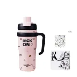 Pink+Kitten Puppy Sticker+Graffiti Shopping Bag