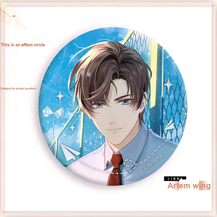 MIHOYO Tears Of Themis/Mo Yi, Tears Of Themis/Lu Jinghe Green Onion Pilgrimage Collection Tinplate Lu Jinghe Badges-1
