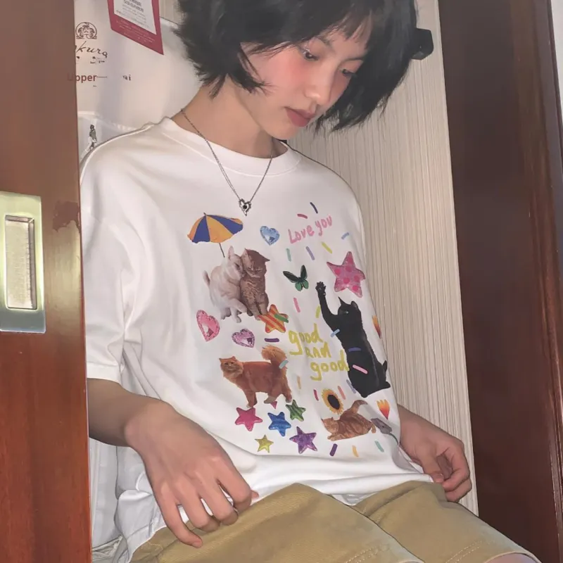 MeiHaoStore T-Shirts Unisex White-4