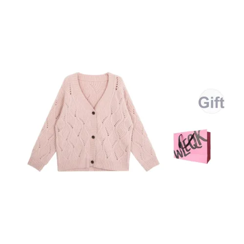 WLEQK Розовый Женский Трикотаж