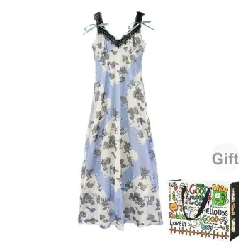 ZVJH Sleeveless Dresses Women's Oil Paintings Purple Shopping Bag