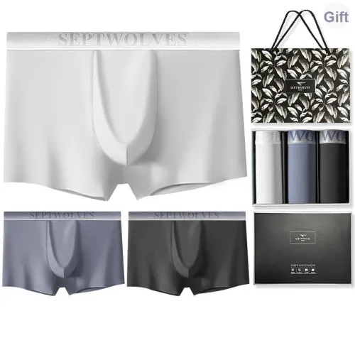 SEPTWOLVES Нижнее белье Подарочная коробка Мужской 3 упаковки + Сумка для покупок