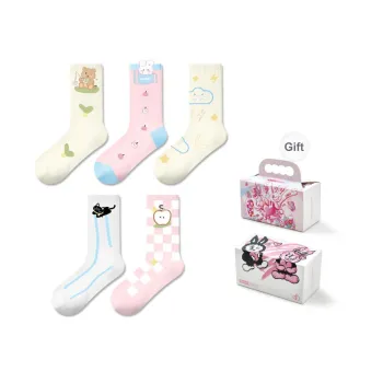 PLAN IN Mid Calf Socks Unisex Box 5 Pack