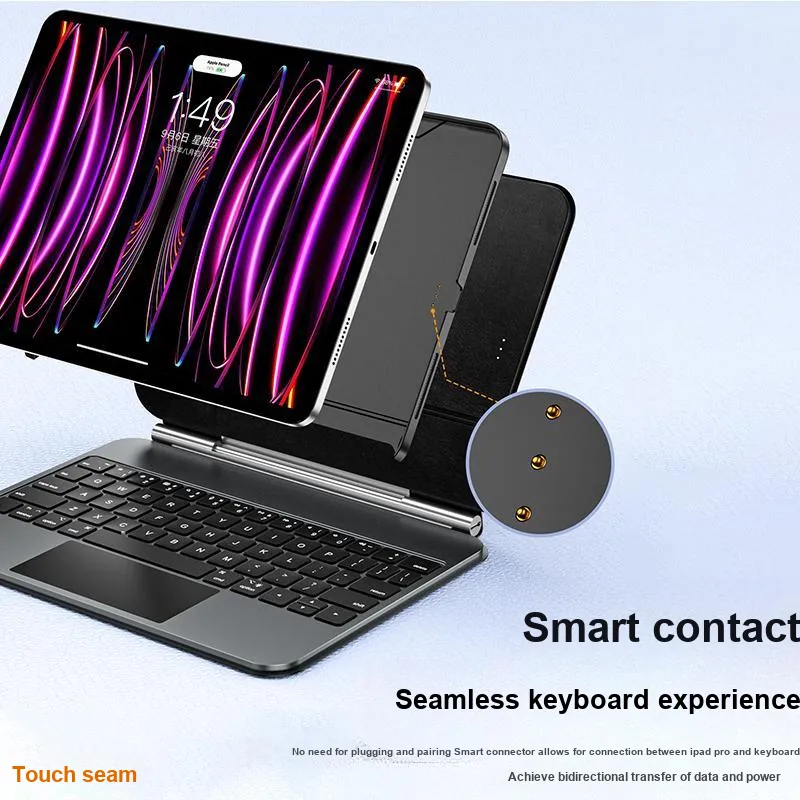 JINGSHAN Carbon Fiber Texture Suitable For IPad MiaoKong Keyboard Touch Companion Case-2
