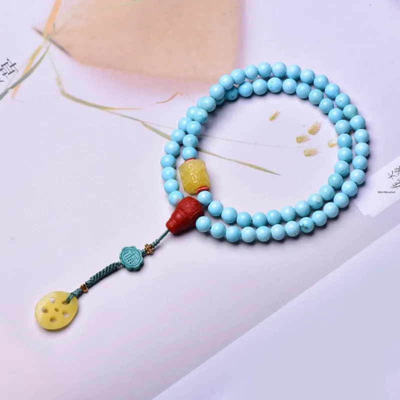Xiangyan Turquoise Fine Jade Bracelets Unisex-5