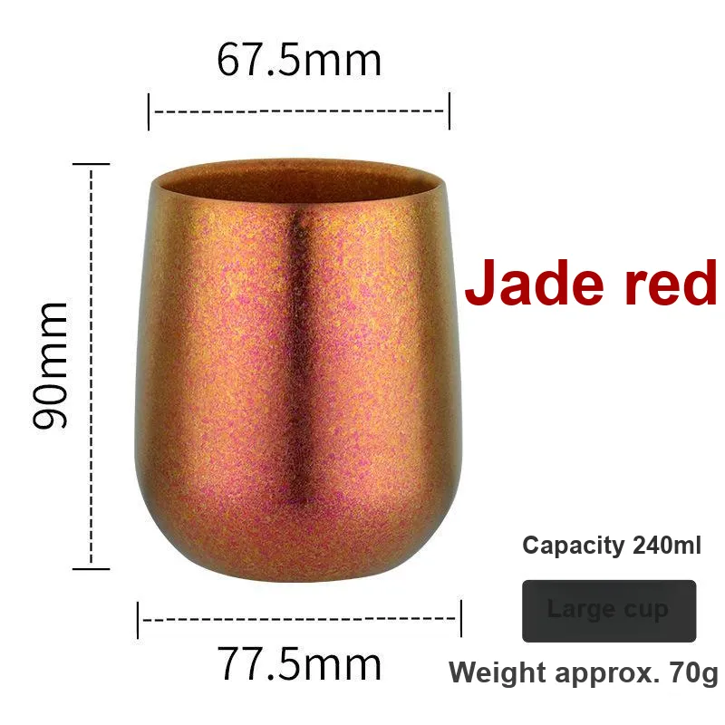 TANLU Outdoor Water Equipment Water Container 120ml 240ml Camping And Barbecue Pure Titanium-3