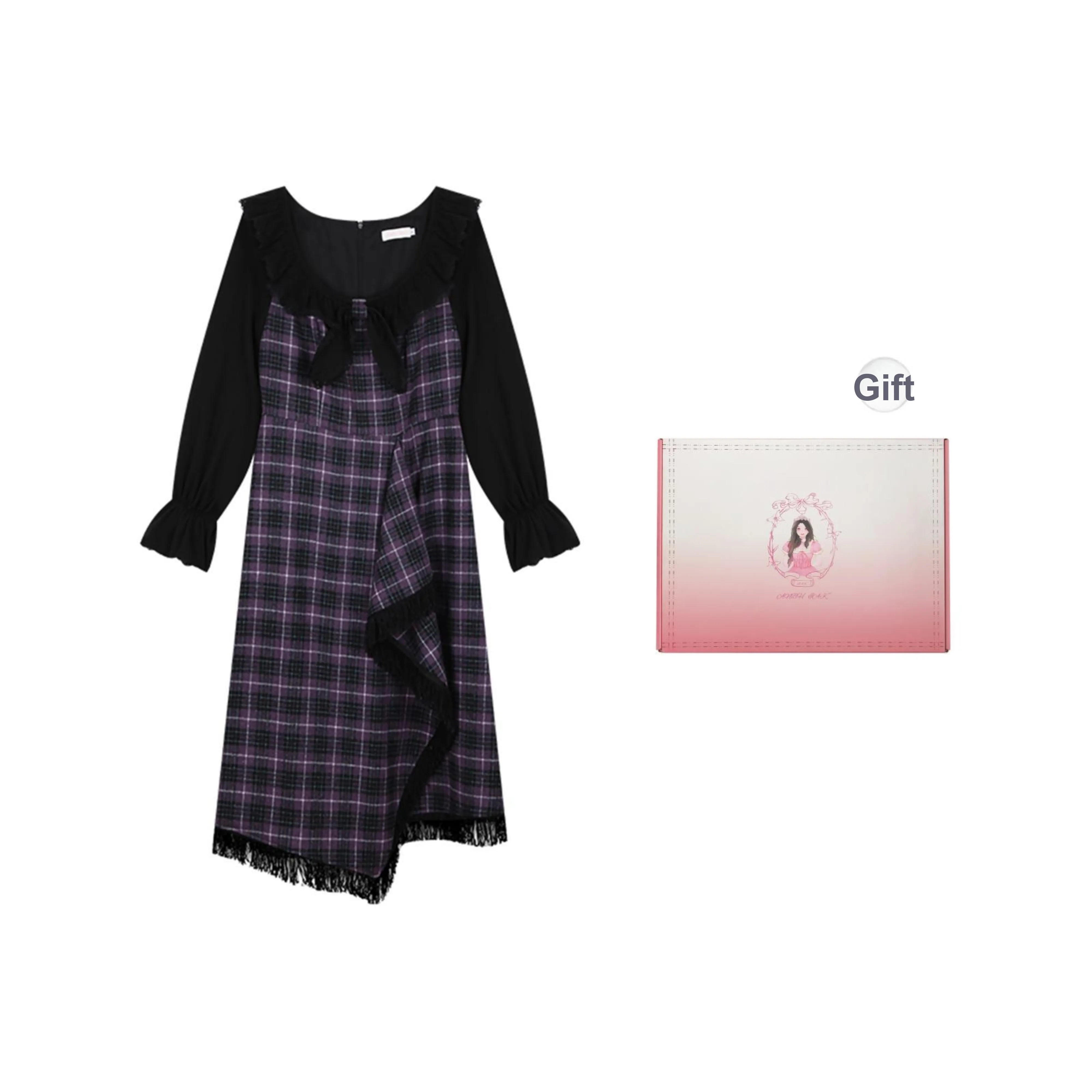 Long-Sleeved Dresses Women's Purple