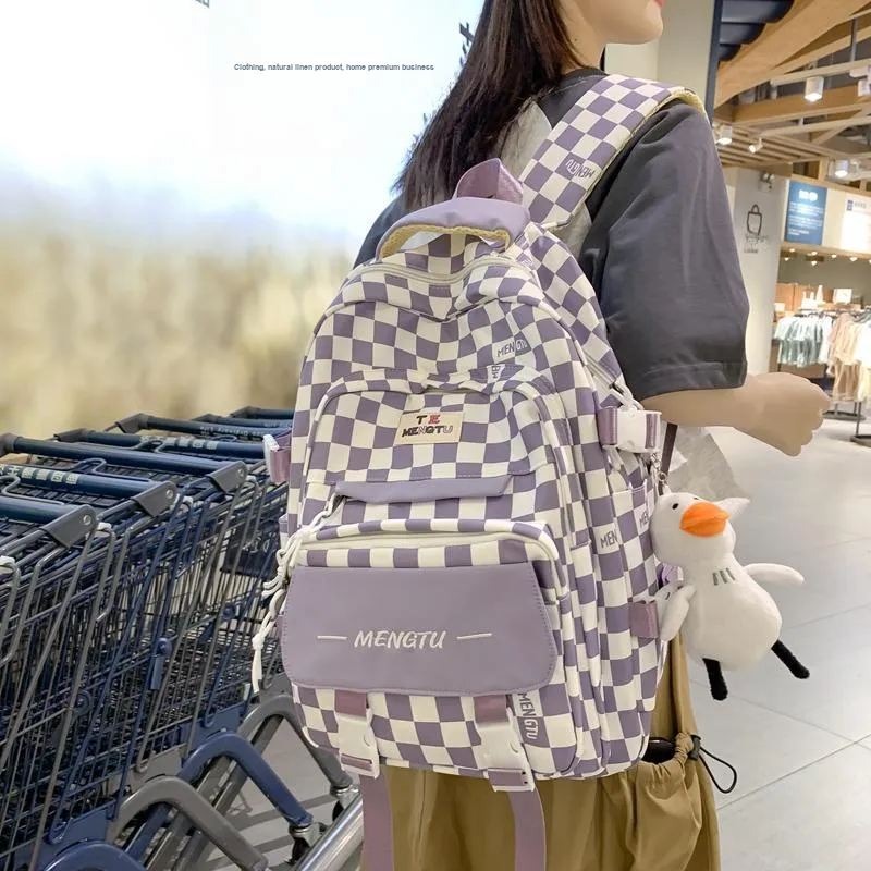 NIGEER Nylon Backpack Regular Women's Black/Green/Purple-14