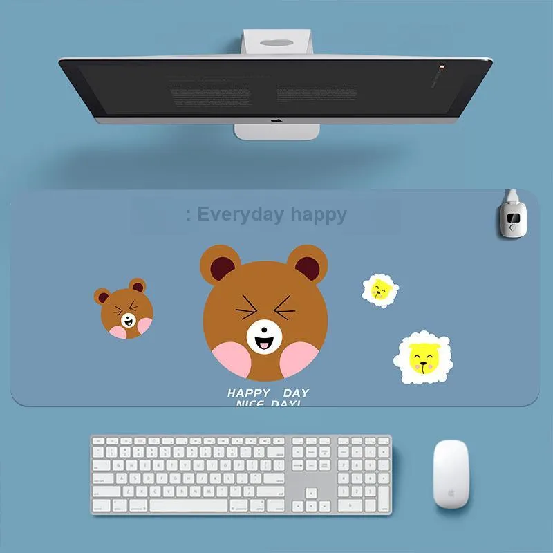 Vibrate Heated Desk Pad With Temperature Display, Large Size, Stain Resistant, Washable, Student Desk Warming Mouse Pad-7