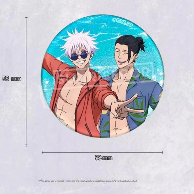 SUNRISEPOP Jujutsu Kaisen Satoru Gojo, Summer Beach By The Gojo River Badges-1