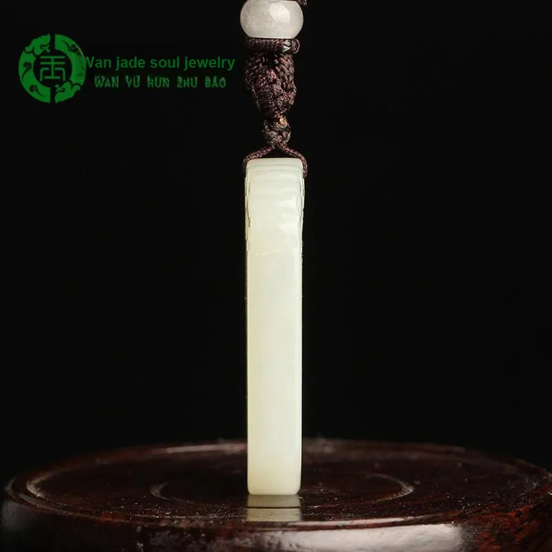 WANYUHUN Hetian Jade Pendants White Jade Unisex-4
