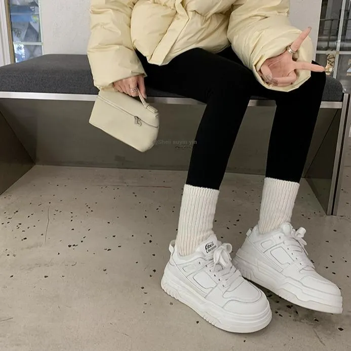 CHRISTINE SHEII Siu Siu Coverage Warm Anti-Slip And Wear-Resistant Low-Top Skateboard Shoes Women's White-2