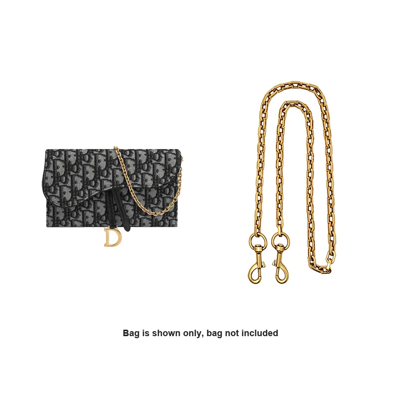 Brass Decorative Chain Adjustment Replacement Bag Strap Women's Antique Gold-1