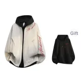Apricot Red Jacket+Black Red Sweatshirt[2 Pack]