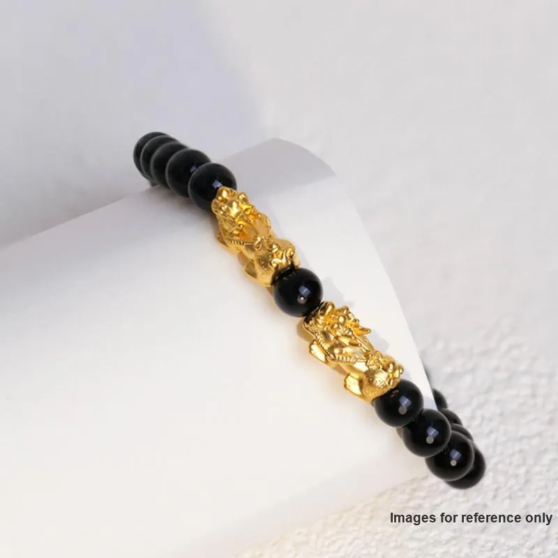 KING TAI SANG Chinese Auspicious Animal Lucky Bead Good Luck YK988B-4 Solid Gold Fixed Price Bracelets Unisex-3