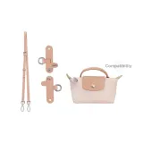 Dusty Pink Silver-Tone Buckle (Longchamp Perforated Abrasion-Resistant Buckle+Shoulder Strap)
