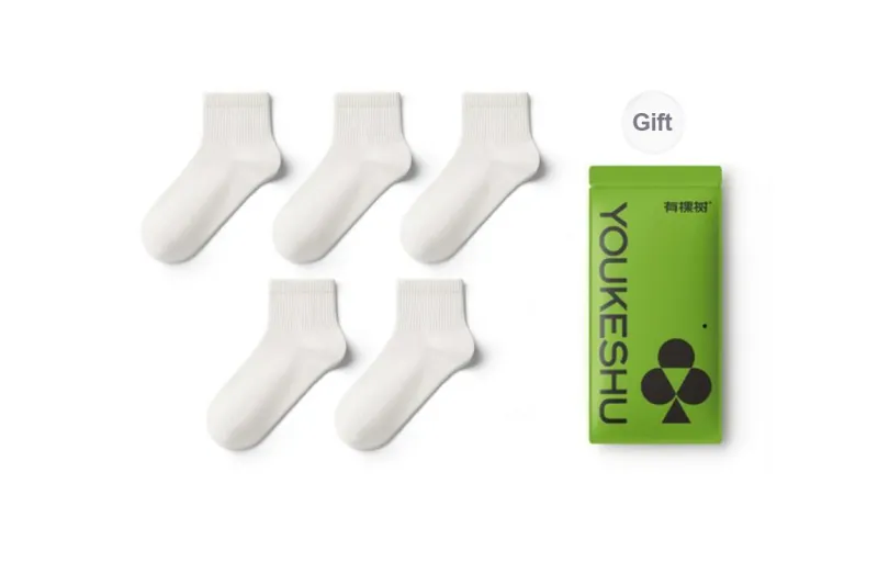 YOUKESHU Mid Calf Socks Women's Shopping Bag 5 Pack-0