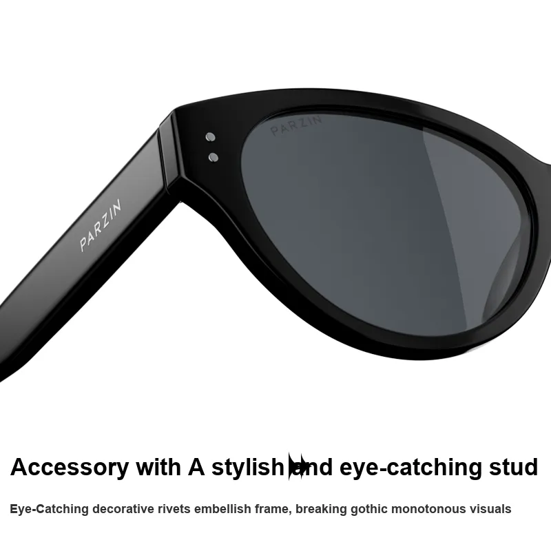 PARZIN Plate Frame Cat Eye Sunglasses Unisex-3