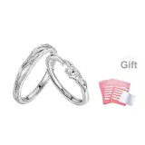 S925 Silver, Intertwined Branch Design Couple Rings
