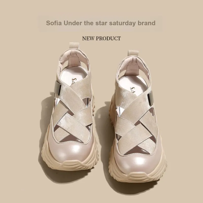 Safiya Chunky Sneakers Women's Champagne-3