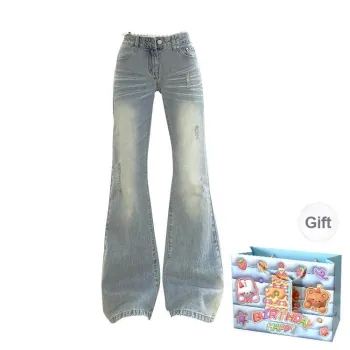 QUIET ANGEL Jeans Women's Blue Shopping Bag Included