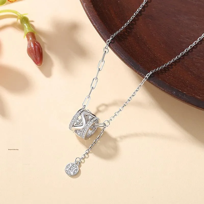 YINGNIXINDONG 925 Sterling Silver Necklaces Women's-1