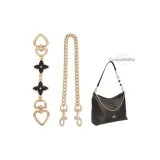 Black Heart Four-Leaf Clover 16cm+Decorative Chain 45cm