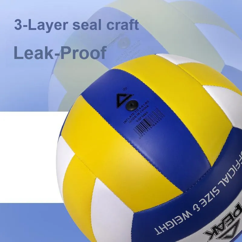 PEAK PVC Size 5 Ball Volleyball Unisex Classic Blue Yellow White Color Scheme-4