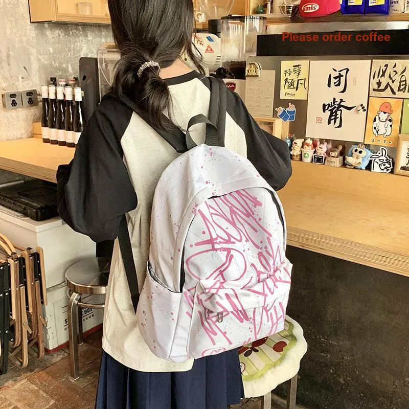 KAMLUI Waterproof Cloth Backpack Regular Unisex Pink/Blue/Gray-2