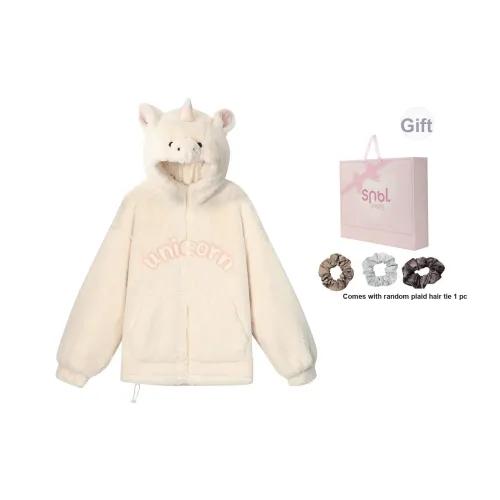 SNBL Бархат Feel Куртка Женская Экрю