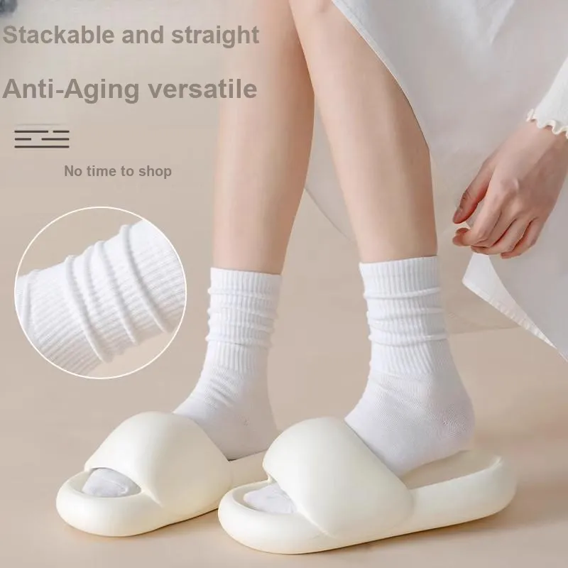 XIA.WA.ZHI.XIU Mid Calf Socks Unisex Shopping Bag 7 Pack-6