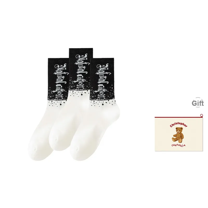 Caramella Mid-Calf Socks Men's Shopping Bag Combo Set-12