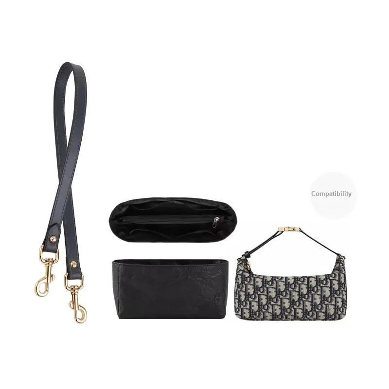 Cow Leather Bag Strap Accessory Bag Women's Dark Blue-14