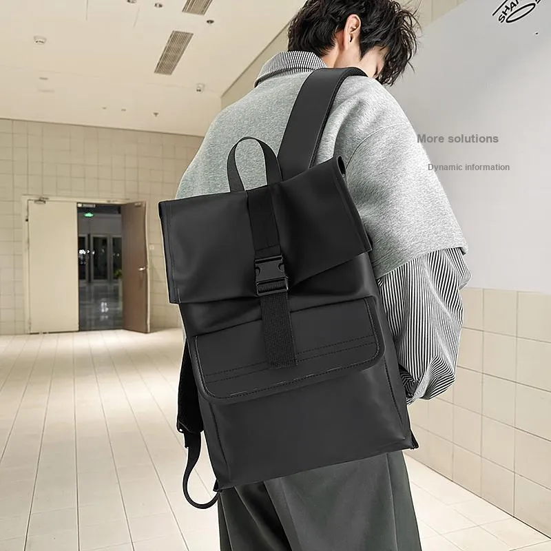 Yalu Nylon Backpack Unisex Black/Gray-1