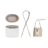 Dempsey Ecru 1.1cm Width Litchi Grain Gold Buckle Adjustable 90-120cm+DuPont Paper Liner