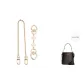 Heart Clasp White Four-Leaf Clover+Decorative Chain 40cm Set