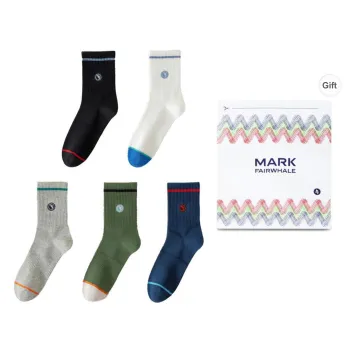 FAIRWHALE Knee High Socks Unisex Shopping Bag 5 Pack