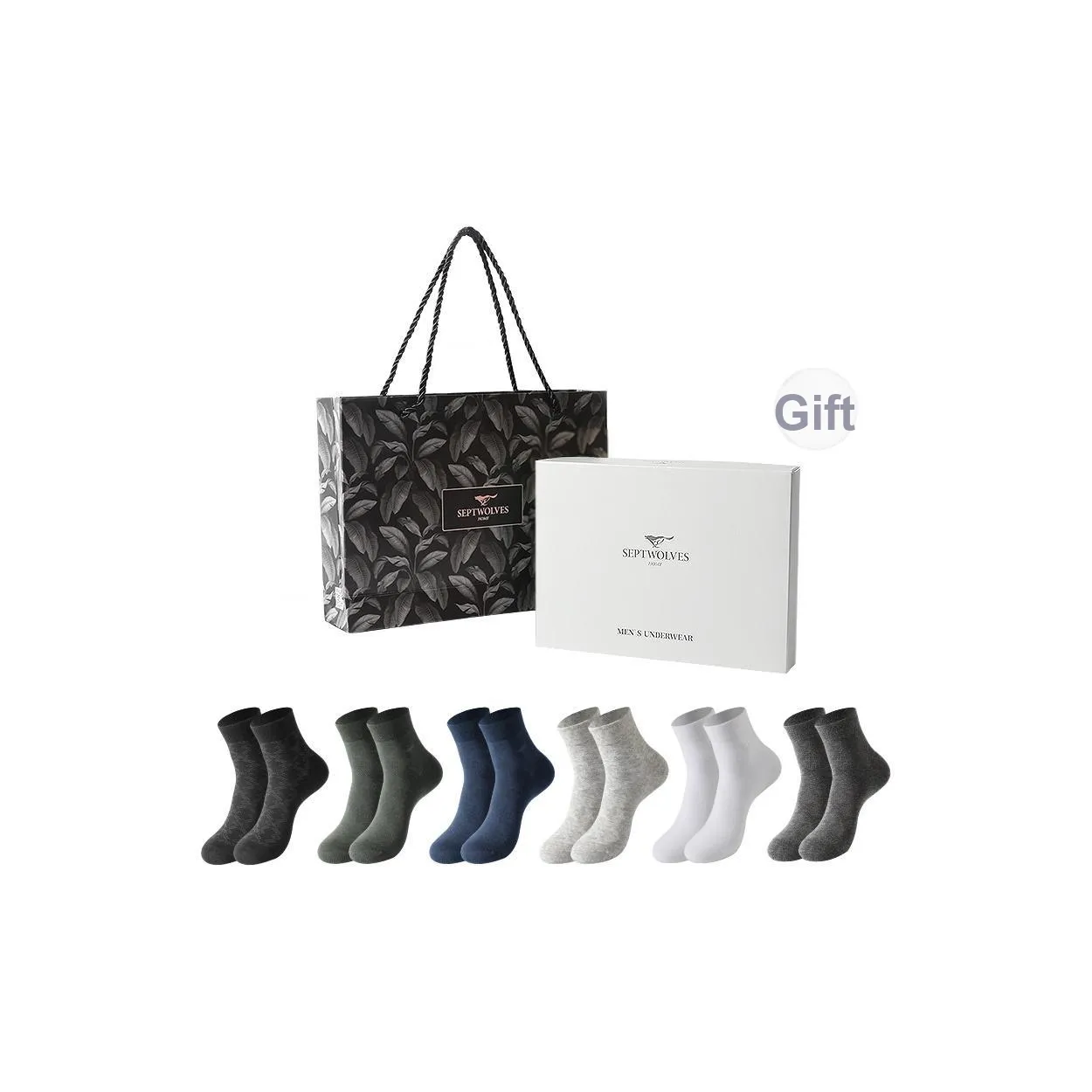 SEPTWOLVES Men Mid-Calf Socks