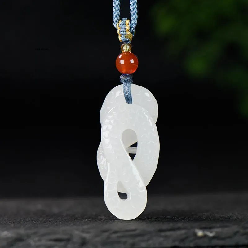 KUNYUYAO Hetian Jade Pendants White Jade Unisex-12