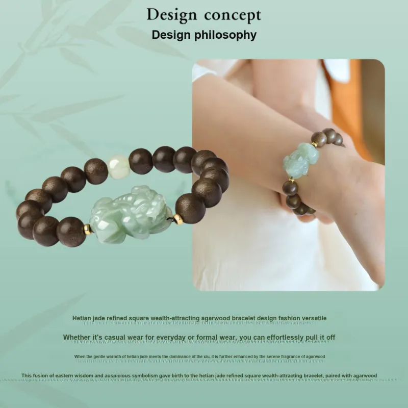 LAOMIAO Hetian Jade Bracelets Green Jade Women's-3