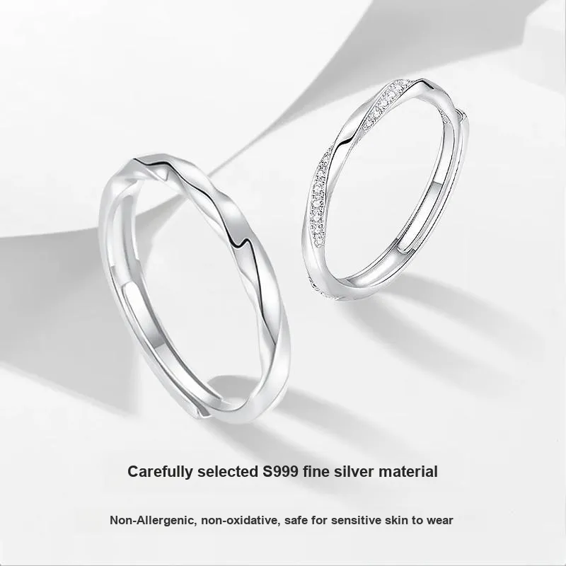 MISS TOOYA S999 Fine Silver Rings Unisex-2